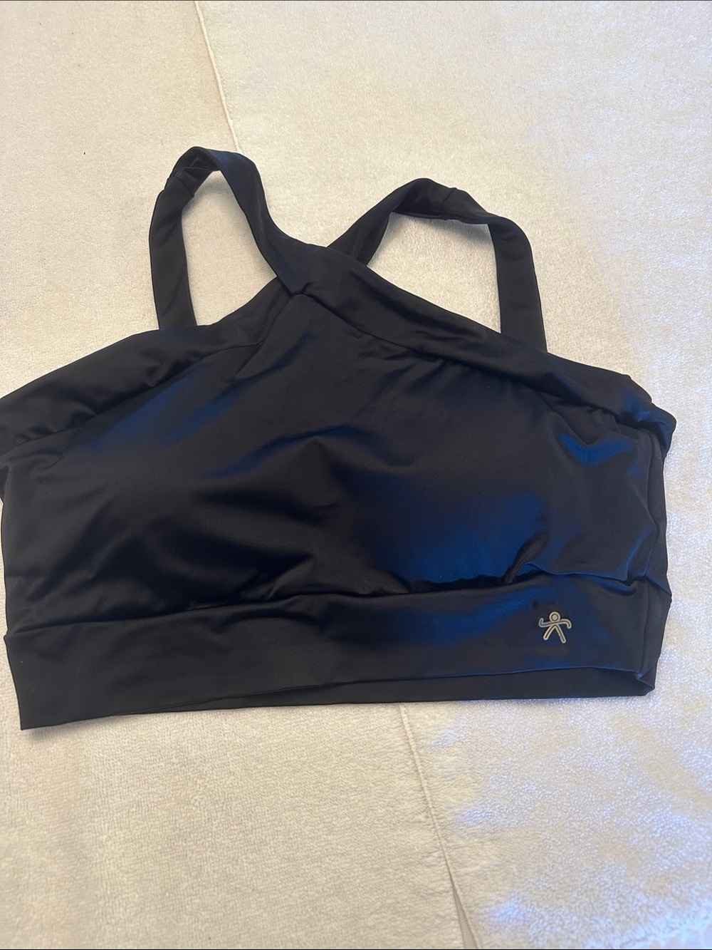 Source Unknown Black Cross-Back Sports Bralette
